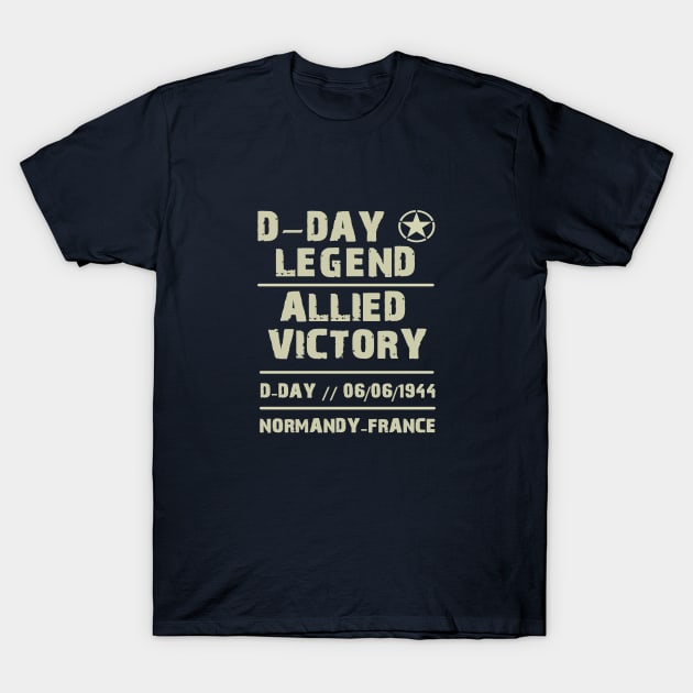 Allied Victory on D-Day 1944 in Normandy WWII T-Shirt by Jose Luiz Filho